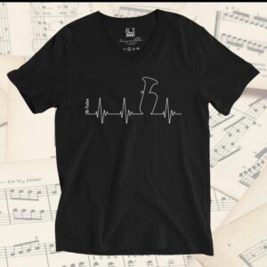 Kurzärmeliges Unisex-T-Shirt mit V-Ausschnitt